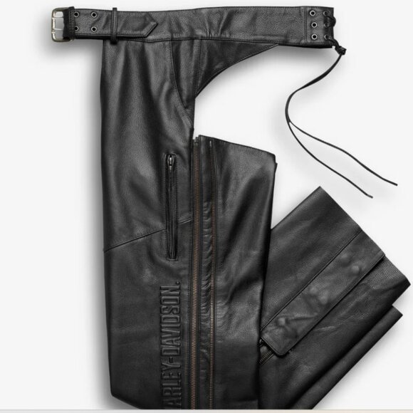 Mens Large Deluxe Harley Davidson Chaps - Picture 1 of 5